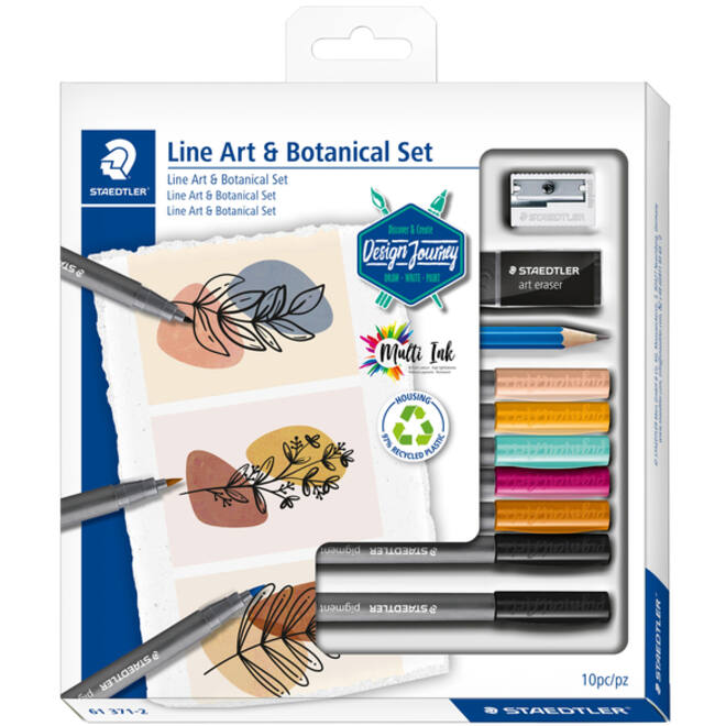 Brushletteringset Staedtler Design Journey art & botanical 10-delige set