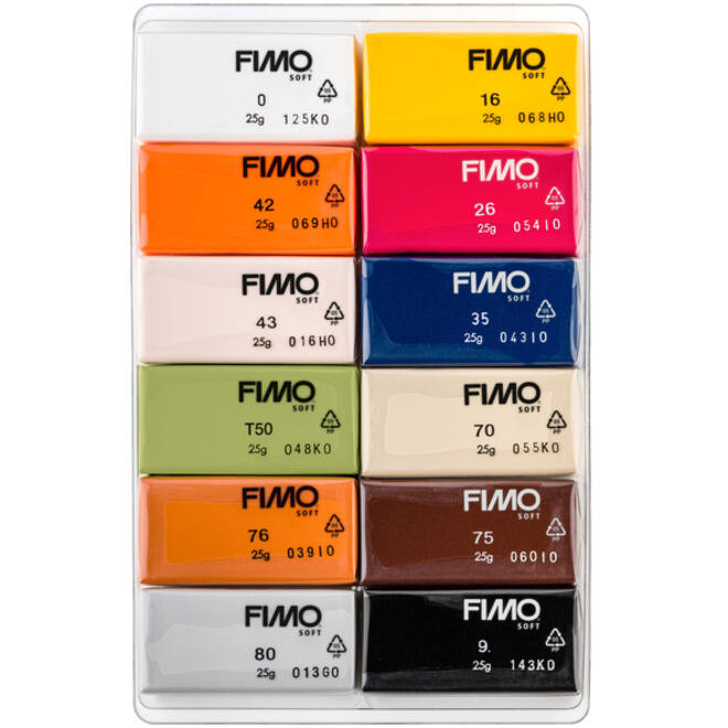 Klei Fimo soft colour pak à 12 natuurlijke kleuren
