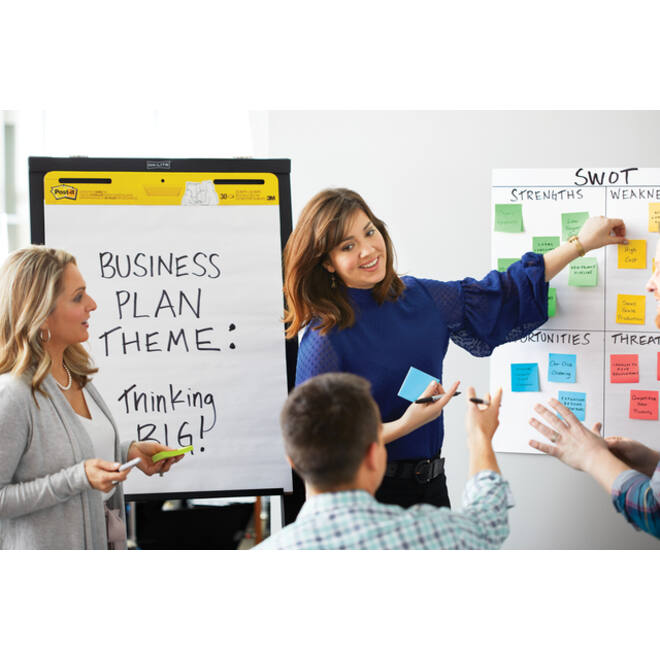 Memoblok Post-it 655 Super Sticky 76x127mm neon geel