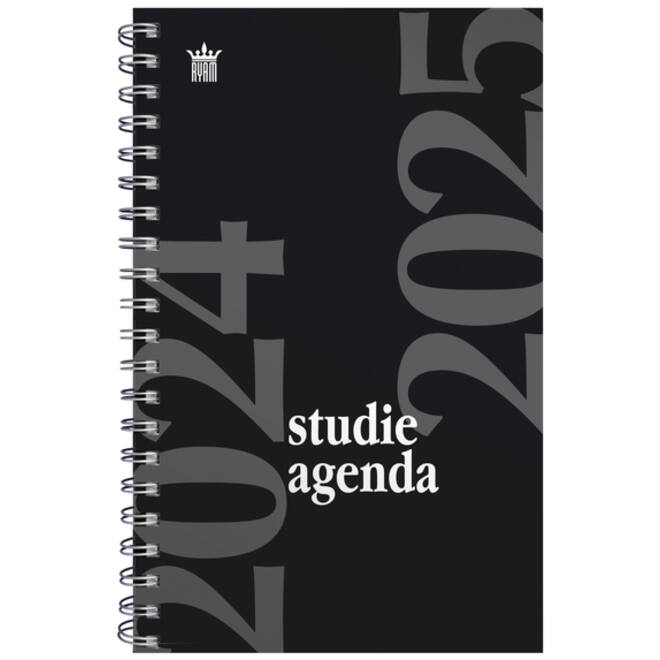 Schoolagenda 2025-2026 Ryam Studie 7dagen/2pagina's spiraal zwart