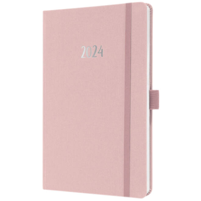 Agenda 2024 Sigel Jolie Feel A5 7dagen/2pagina's soft roze