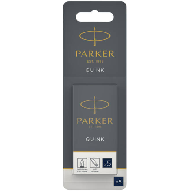 Inktpatroon Parker Quink blauwzwart blister à 10 stuks