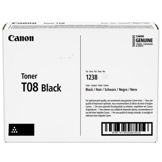 Tonercartridge Canon T08 zwart