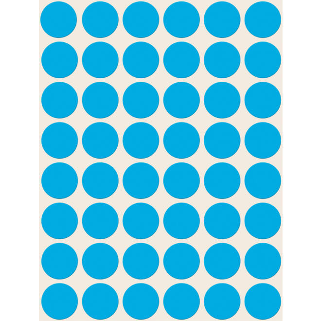Etiket Avery Zeckform 3375 rond 18mm blauw 1056stuks