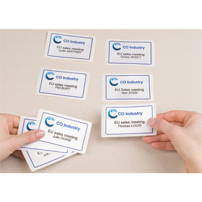 Badge Avery Zweckform J4785-20 80x50mm wit 200stuks