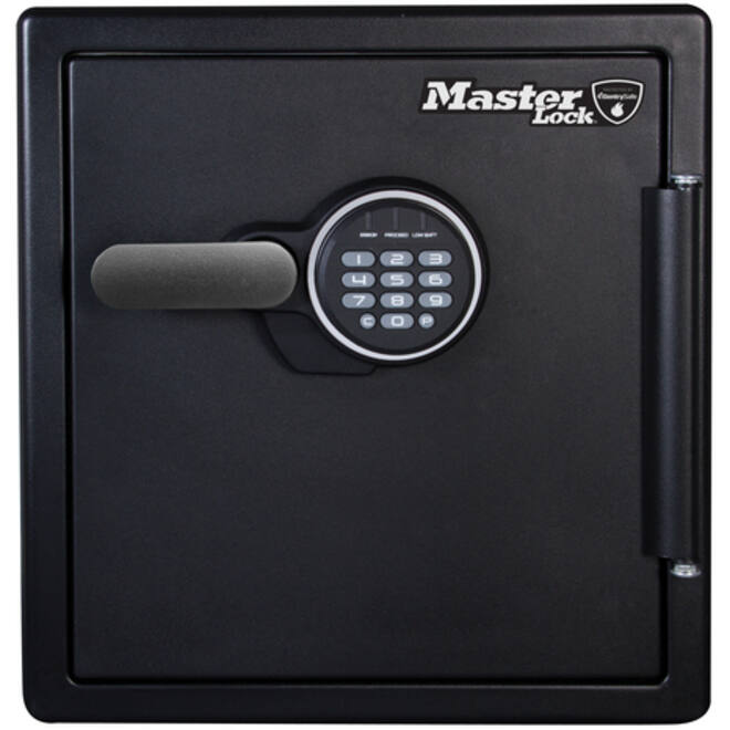Kluis MasterLock brandvrij en waterdicht electronisch combi-slot XL zwart ZA43