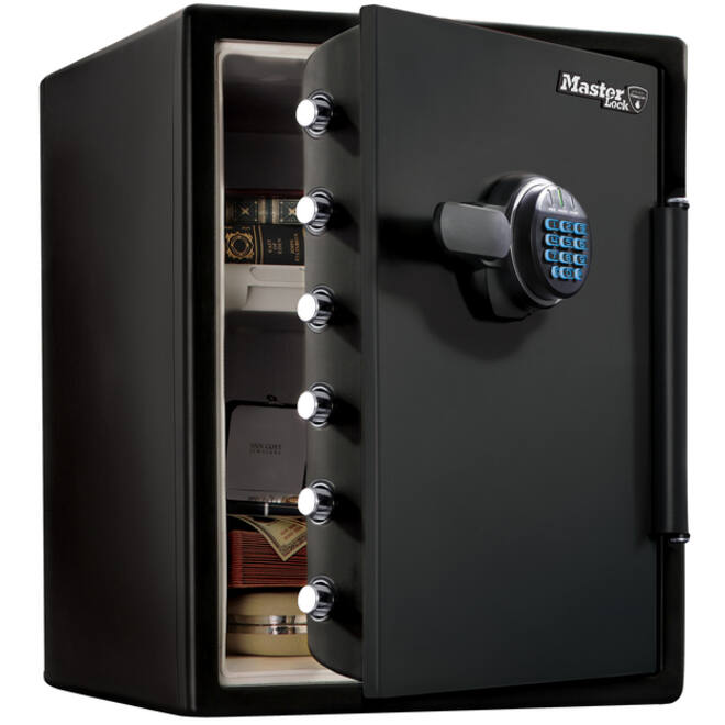 Kluis MasterLock brandvrij en waterdicht electronisch combi-slot XXL zwart ZA62