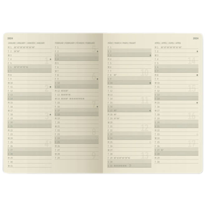 Agenda 2024 Sigel Conceptum A5 7dagen/2pagina's taupe