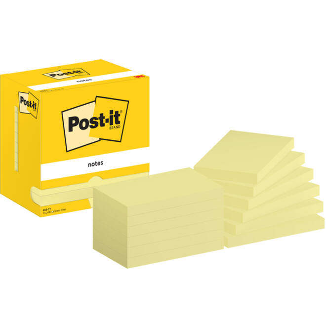 Memoblok Post-it 655 76x127mm geel