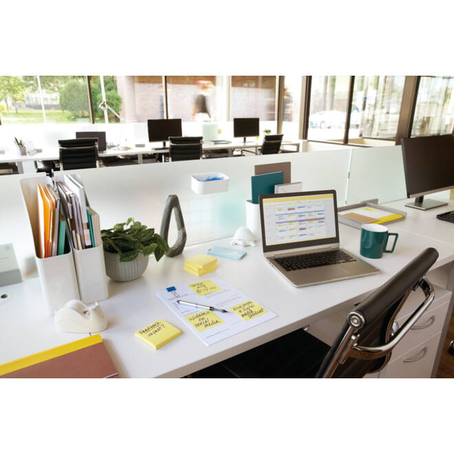 Memoblok Post-it 654 76x76mm geel
