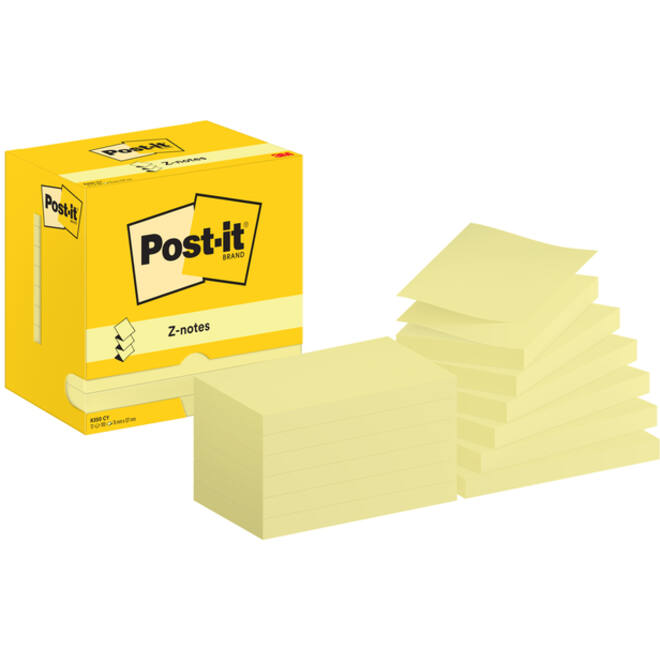 Memoblok Post-it Z-Note R350 76x127mm geel
