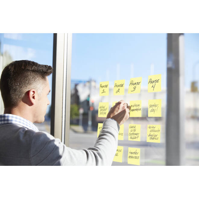 Memoblok Post-it Z-Note S350 Super Sticky 76x127mm geel