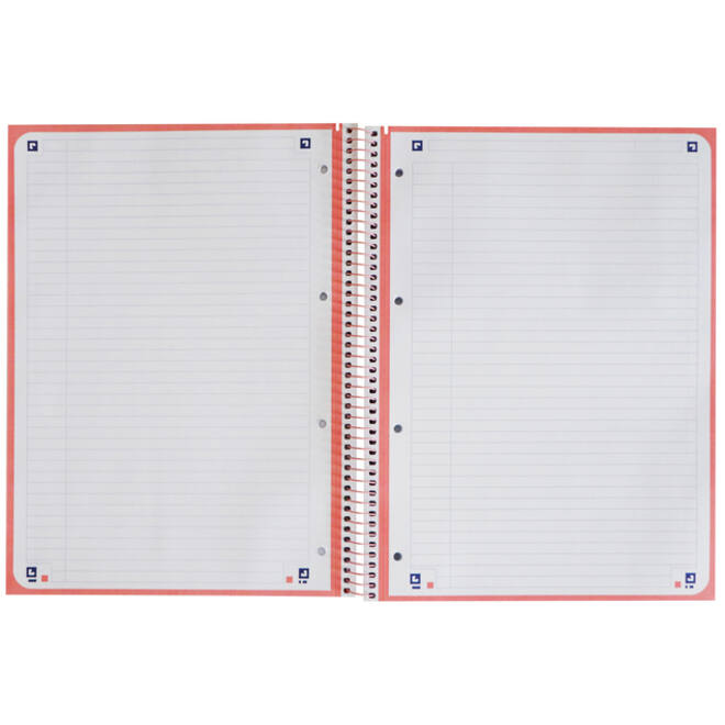 Notitieboek Oxford Classic Europeanbook A4+ 4-gaats lijn 80vel roze