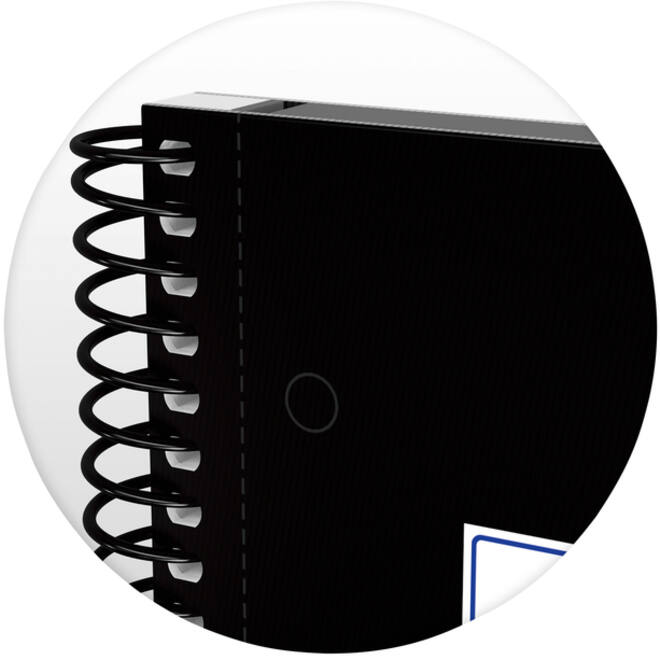 Notitieboek Oxford Classic Europeanbook A4+ 4-gaats ruit 5x5mm 80vel zwart