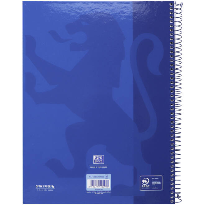Notitieboek Oxford Classic Europeanbook A4+ 4-gaats lijn 80vel donkerblauw