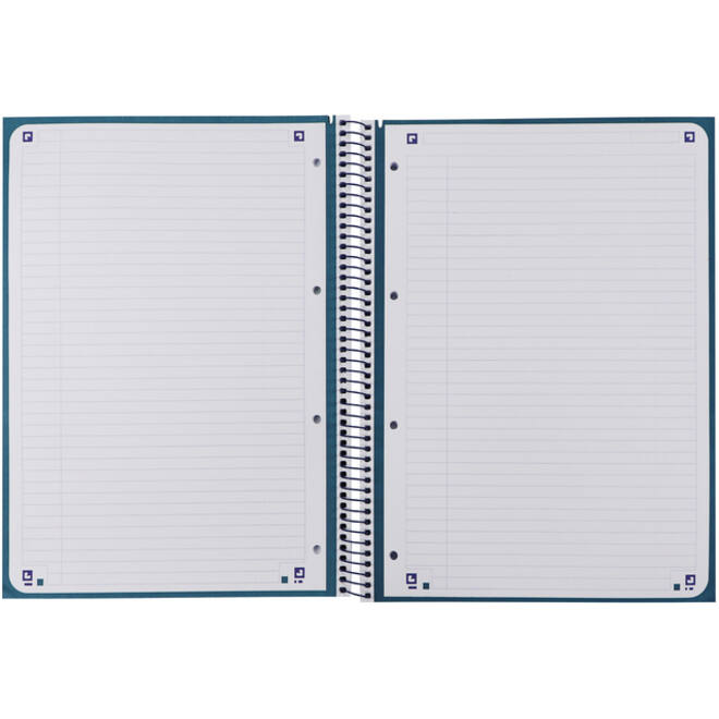 Notitieboek Oxford Classic Europeanbook A4+ 4-gaats lijn 80vel donkerblauw