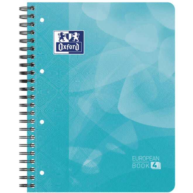 Projectboek Oxford School A4+ lijn 4-gaats 240 pagina's 80gr aqua