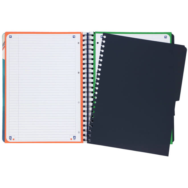 Projectboek Oxford School A4+ lijn 4-gaats 240 pagina's 80gr aqua