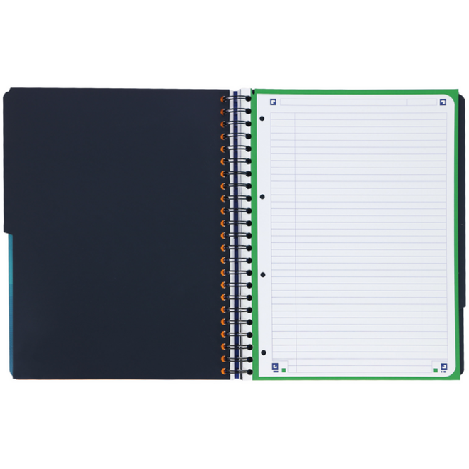 Projectboek Oxford School A4+ lijn 4-gaats 240 pagina's 80gr aqua