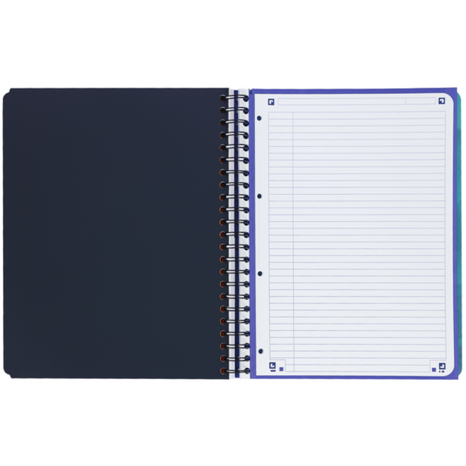 Projectboek Oxford School A4+ lijn 4-gaats 240 pagina's 80gr aqua