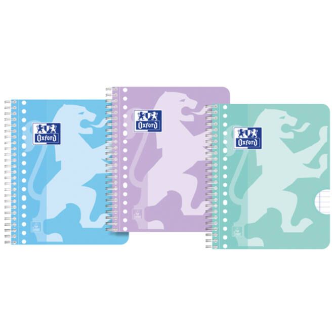 Collegeblok Oxford School A5+ lijn 17-gaats 160 pagina's 80gr pastel scratch&win assorti