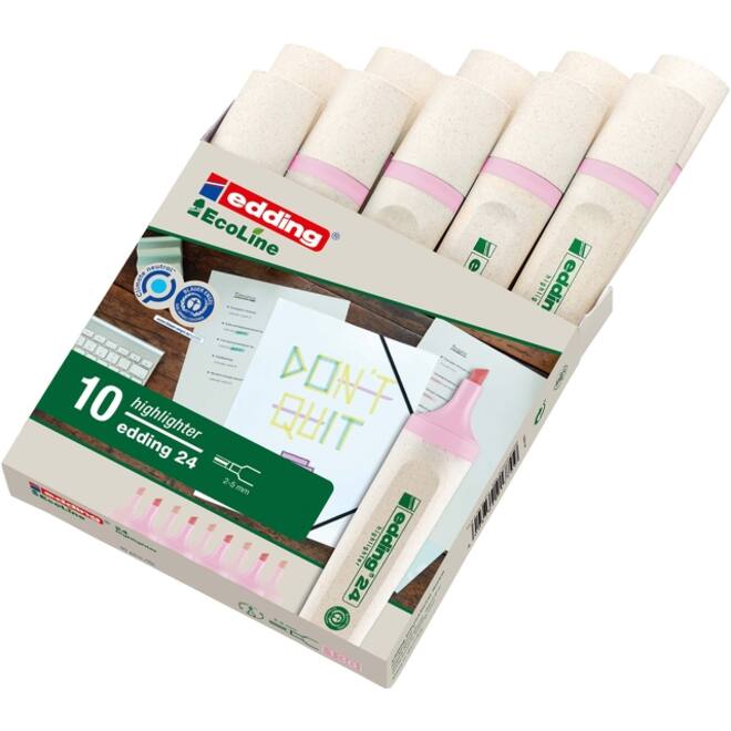 Markeerstift edding 24 Ecoline pastel roze