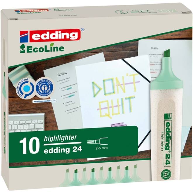 Markeerstift edding 24 Ecoline pastel groen