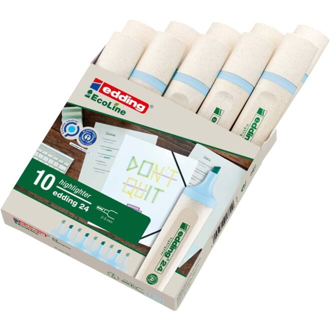 Markeerstift edding 24 Ecoline pastel blauw