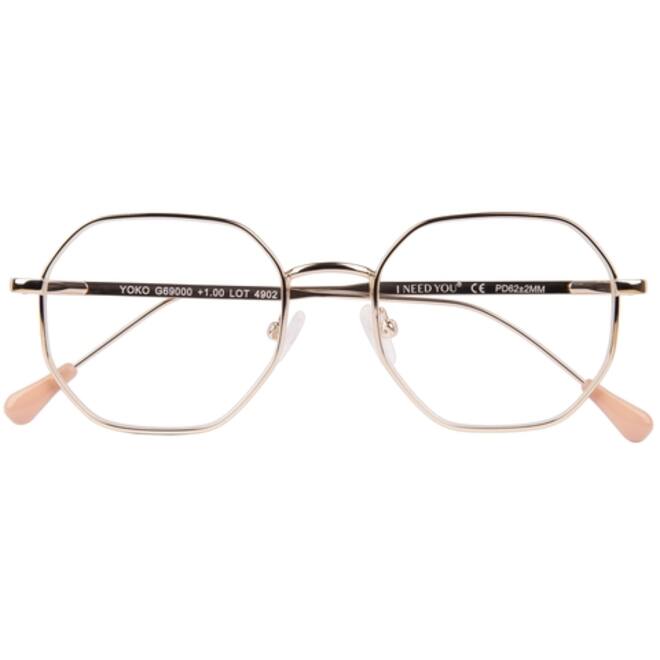 Leesbril I Need You +2.50 dpt Yoko goud