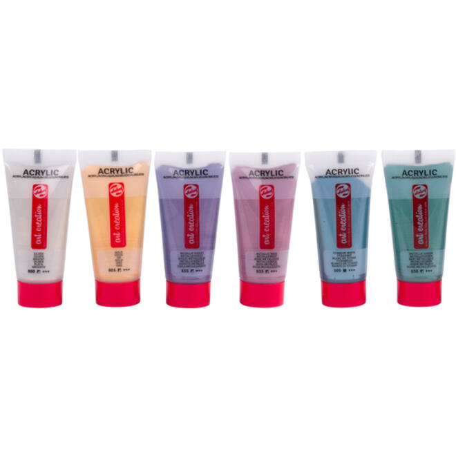 Acrylverf Talens Art Creation Metallic 12ml set à 6 kleuren
