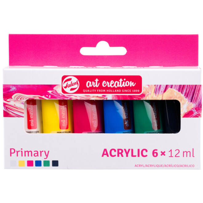 Acrylverf Talens Art Creation Primary 12ml set à 6 kleuren