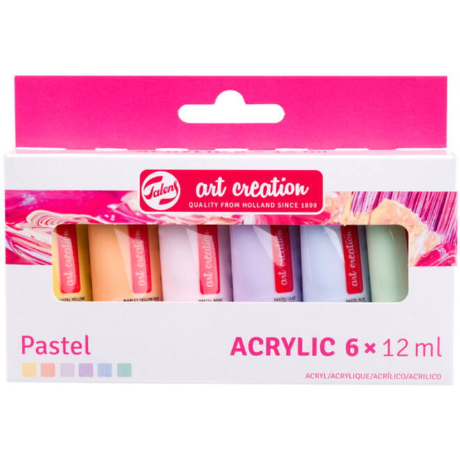 Acrylverf Talens Art Creation Pastel 12ml set à 6 kleuren