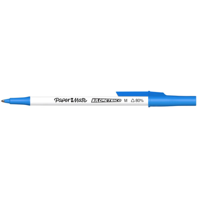 Balpen Paper Mate Kilometrico Recycled medium blauw