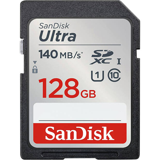 Geheugenkaart Sandisk SDXC Ultra 128GB (140mb/s C10 UHS-I)