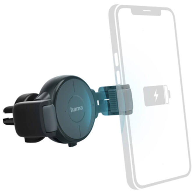 Autolader Hama draadloos QI-Charge 10W antraciet