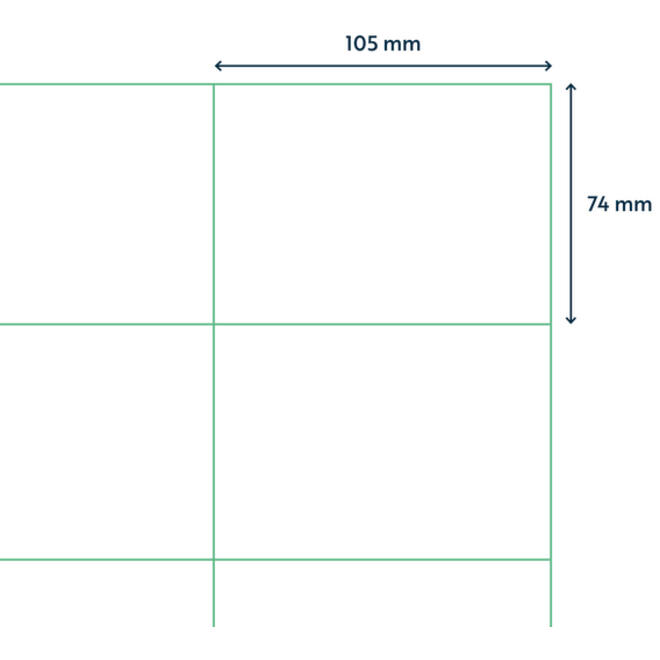 Etiket Qbasic A4 1.000 vel 105x74 mm 8000 labels