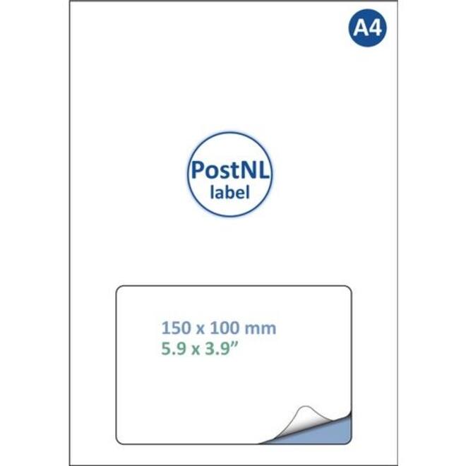 Retourlabel PostNL IEZZY A4 1.000 vel 150x100mm 1000 labels