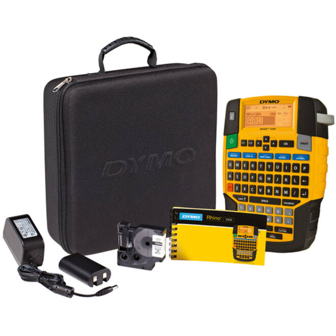 Labelprinter Dymo Rhino 4200 industrieel azerty 19mm geel in koffer
