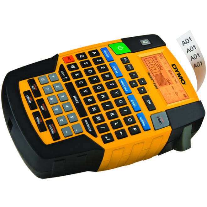 Labelprinter Dymo Rhino 4200 industrieel azerty 19mm geel in koffer