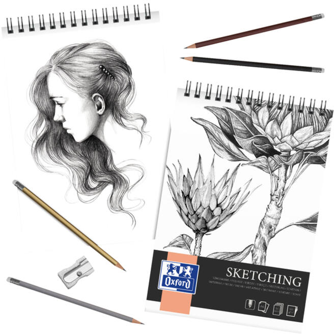 Tekenblok Oxford Sketching A3 50 vel 120 gram spiraal