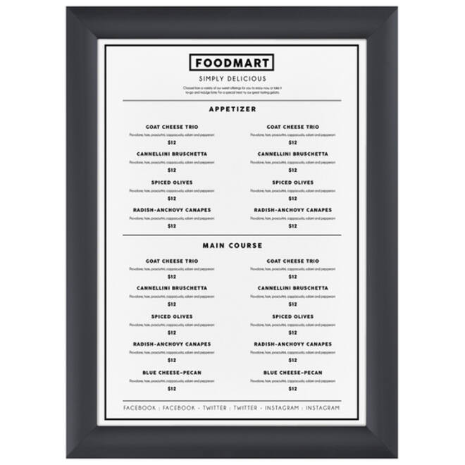 Kliklijst Europel A4 25mm grafietgrijs