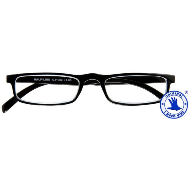 Leesbril I Need You +2.50 dpt Half-line zwart