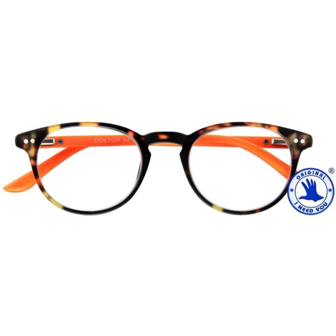 Leesbril I Need You +3.00 dpt Dokter New bruin-oranje