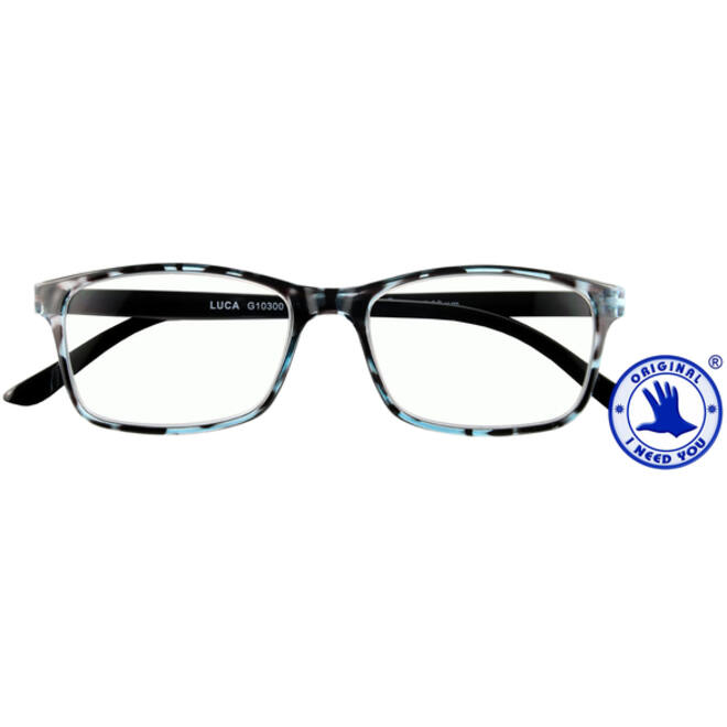 Leesbril I Need You +2.00 dpt Luca blauw