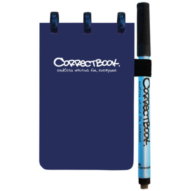 Notitieboek Correctbook A7 blanco 40blz midnight blue