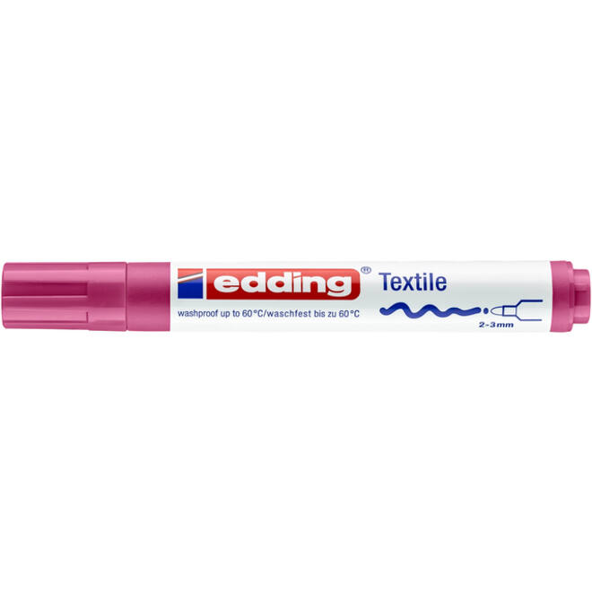 Viltstift edding 4500 textiel rond 2-3mm karmijnrood
