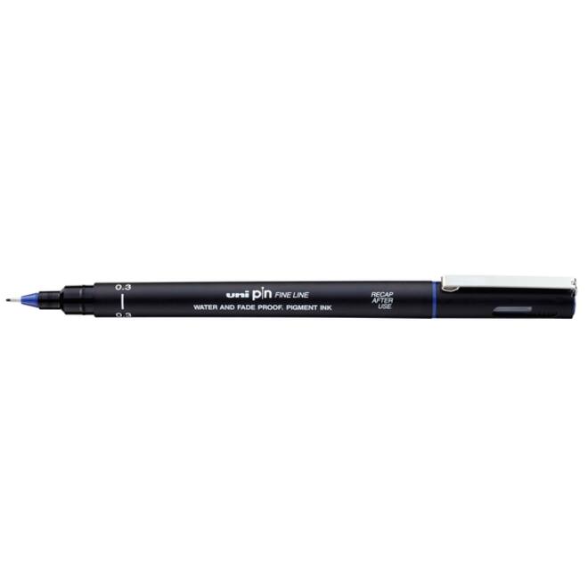 Fineliner Uni-ball Pin 0.3mm blauw