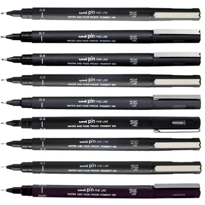 Fineliner Uni-ball Pin 0.3mm blauw