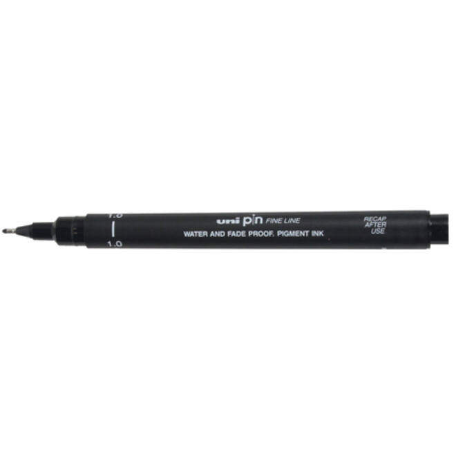 Fineliner Uni-ball Pin 1mm zwart