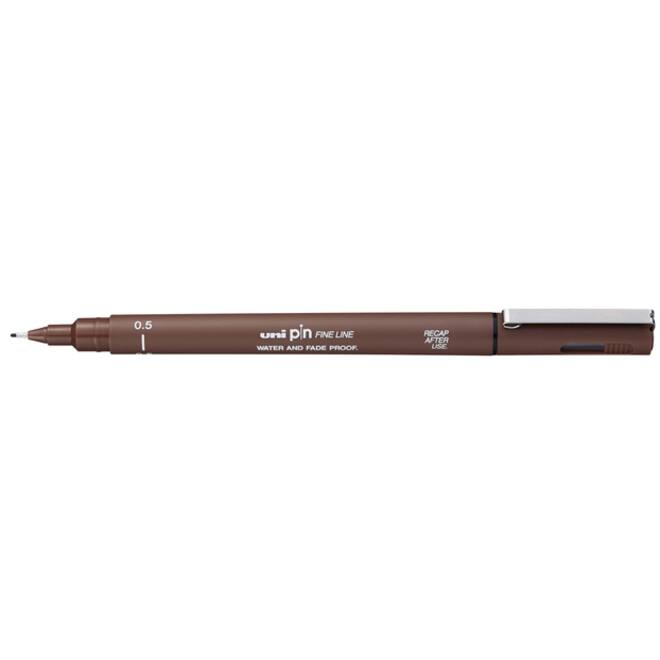 Fineliner Uni-ball Pin 0.5mm sepia